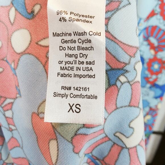 LulaRoe Floral Maxi Skirt XS Mod Long Knit Blue - Picture 9 of 9